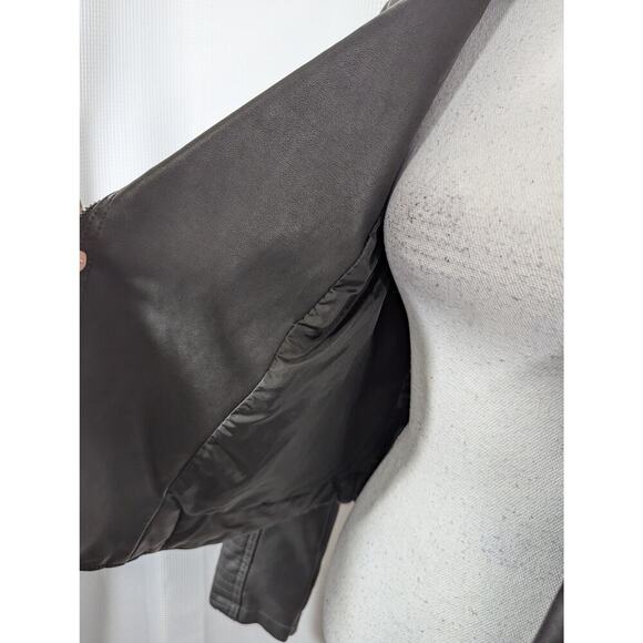 UNIVERSAL THREAD CO.! LIGHT BLACK VEGAN LEATHER MOTO/BUKER INSPIRED JACKET! SZ M - Picture 7 of 11